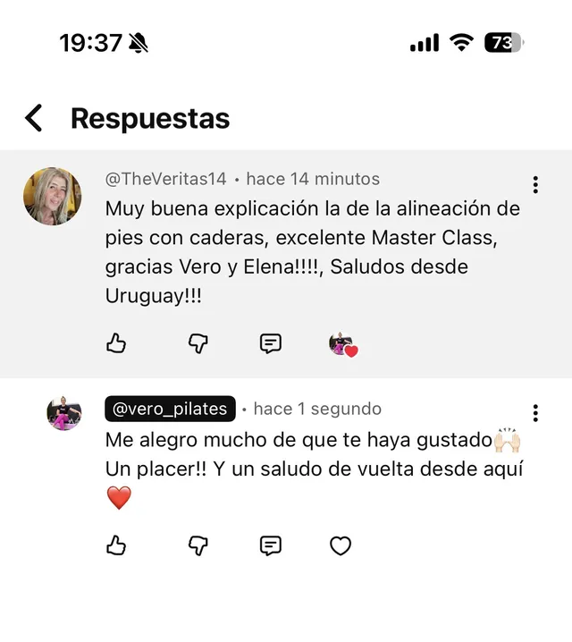Comentario real de un seguidor en redes
