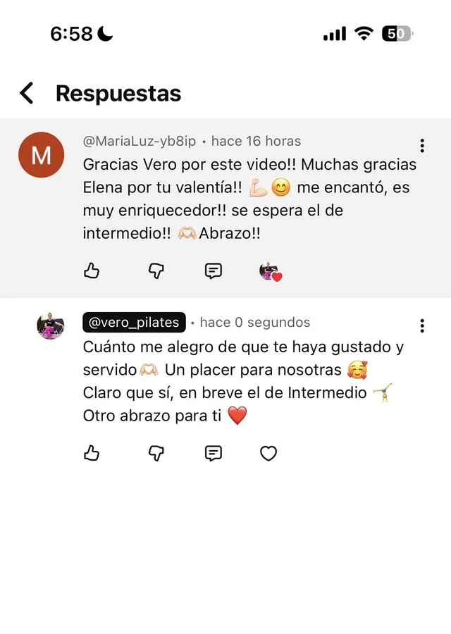 Comentario real de un seguidor en redes