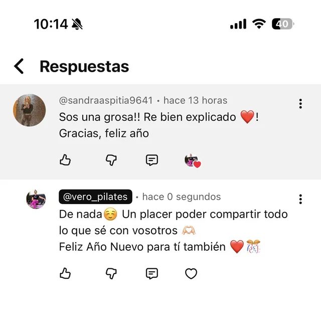 Comentario real de un seguidor en redes