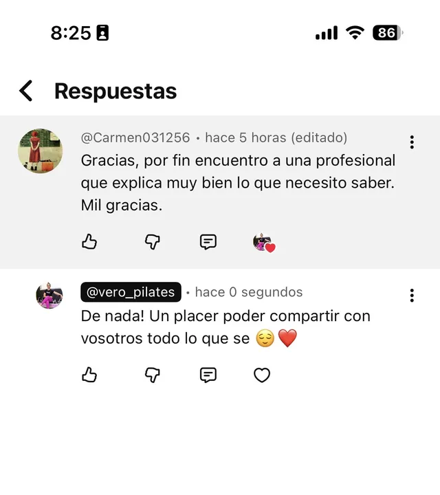 Comentario real de un seguidor en redes