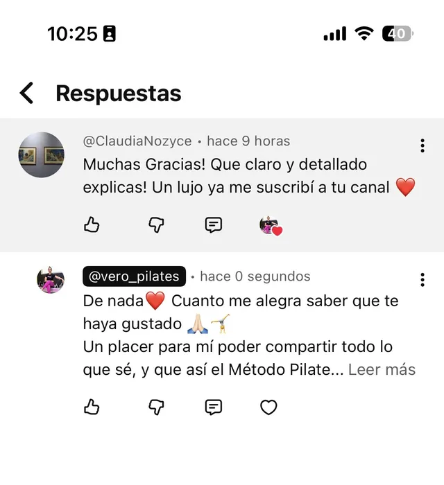Comentario real de un seguidor en redes